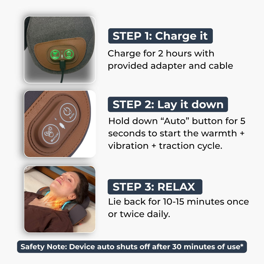 Carelixe™ Thera Pillow | 3-In-1 Neck Therapy Relief