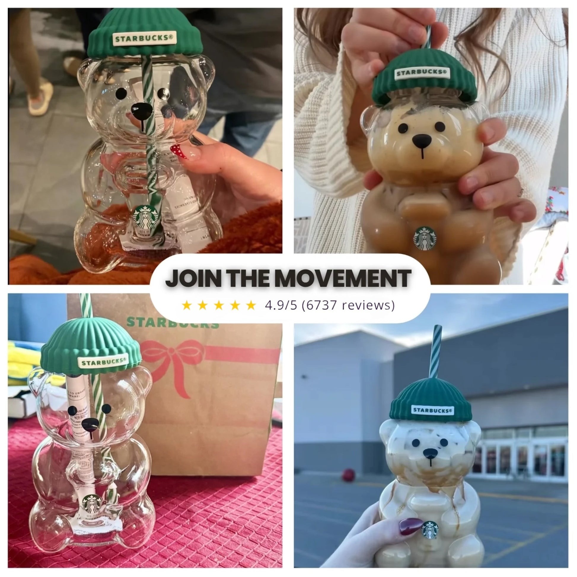 Teddy Bear Glass Cup