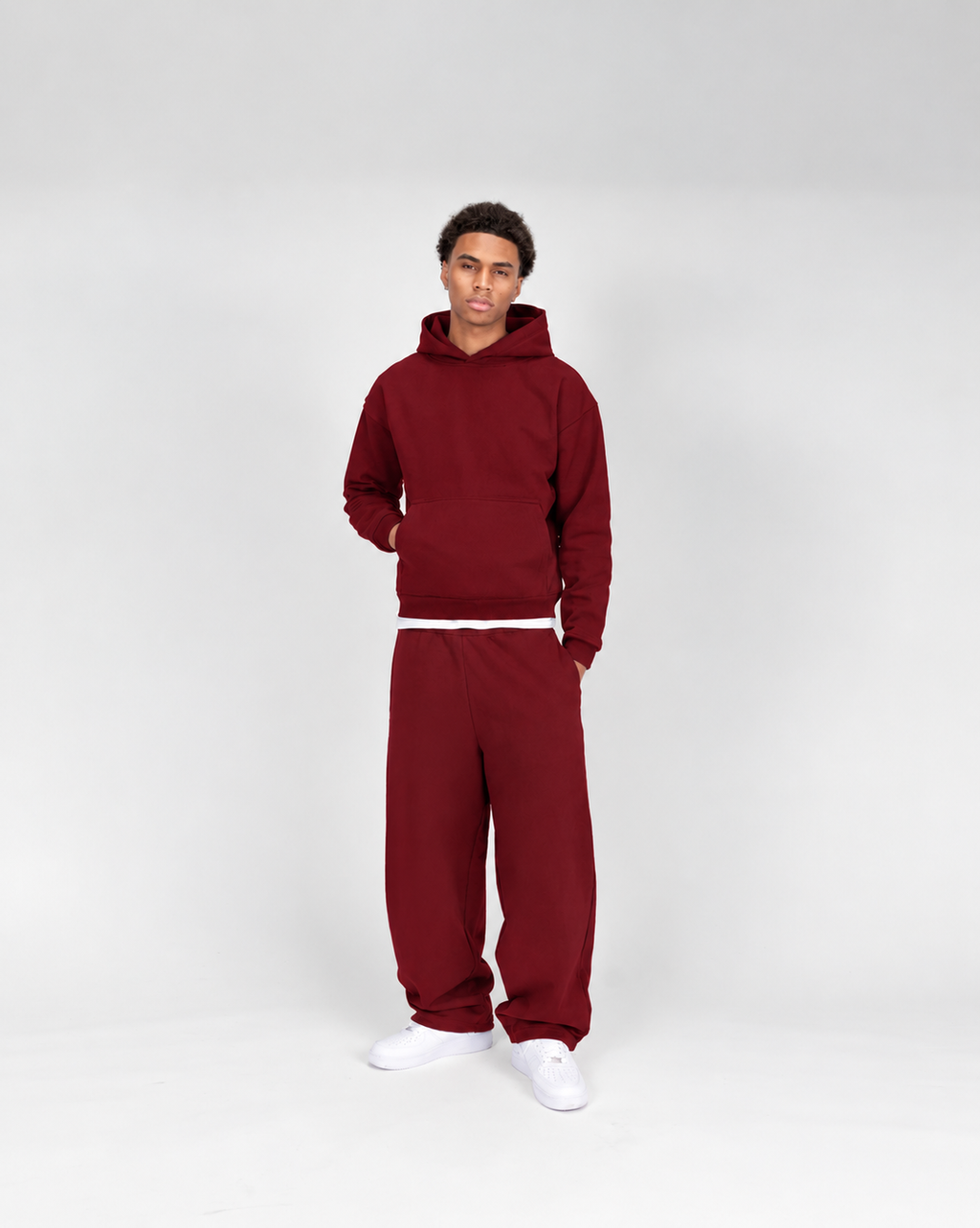 BAGGY SWEATPANTS - BURGUNDY
