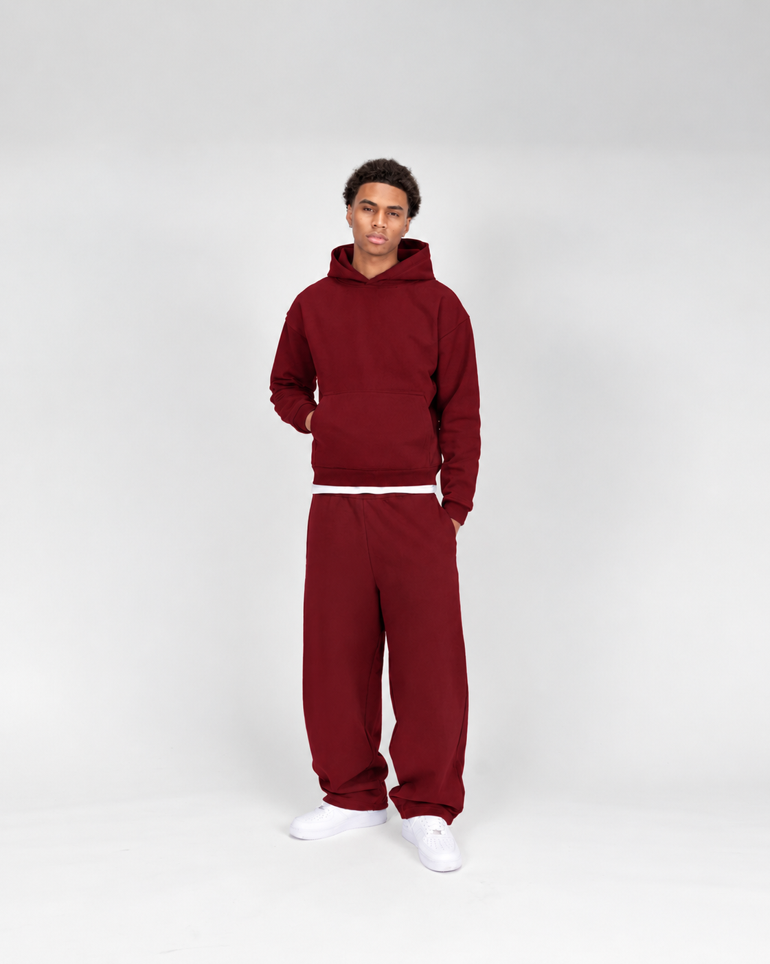 BAGGY SWEATPANTS - BURGUNDY