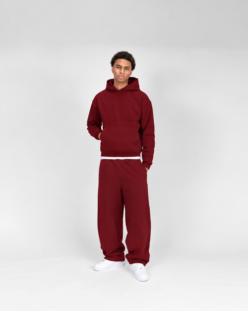 BAGGY SWEATPANTS - BURGUNDY