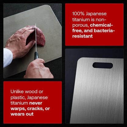 TitanPro™ Certified Pure Titanium Cutting Board